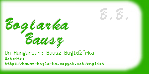 boglarka bausz business card